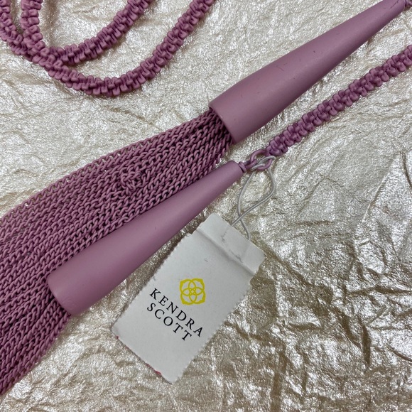 Kendra Scott Lilac Matte Phara Tassel Necklace NEW - Picture 4 of 8